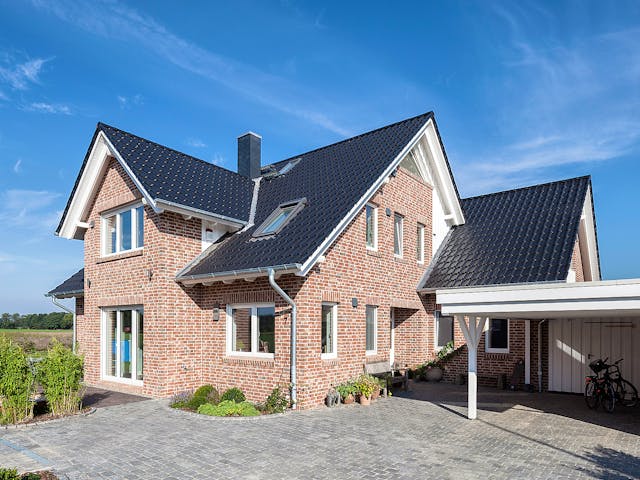 Fertighaus Stöckte von Bardowicks.Haus und Holzbau Ausbauhaus ab 350000€, Satteldach-Klassiker Außenansicht 1