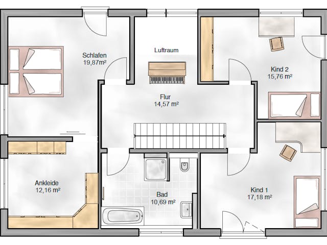 Massivhaus Einfamilienhaus Berlin von BauArt Massivbau, Cubushaus Grundriss 2