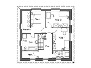 Massivhaus Stadtvilla SV155 Basis von Baudirekt, Stadtvilla Grundriss 2