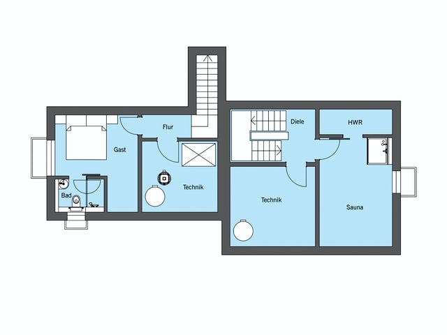 Fertighaus Horn - Kundenhaus von Bau-Fritz Schlüsselfertig ab 1205000€, Satteldach-Klassiker Grundriss 3