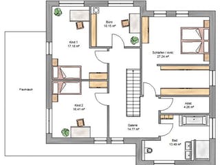 Fertighaus Bauhaus 197 von Suckfüll Energiesparhaus Schlüsselfertig ab 547875€, Cubushaus Grundriss 1