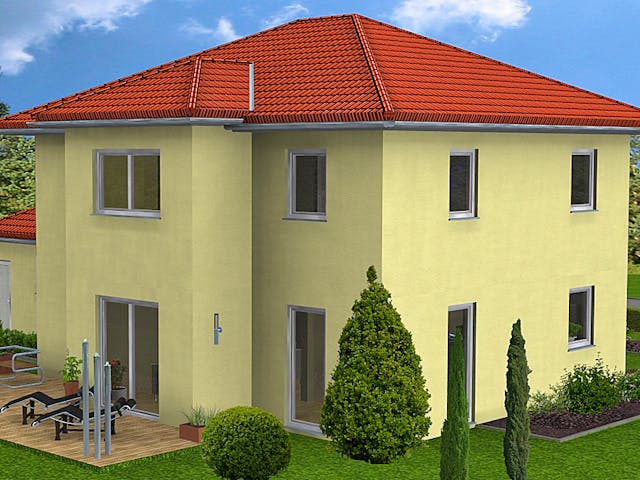 Massivhaus Toscana von BAUTREND-Haus, Stadtvilla Außenansicht 1 Massivhaus Toscana von BAUTREND-Haus, Stadtvilla Außenansicht 1