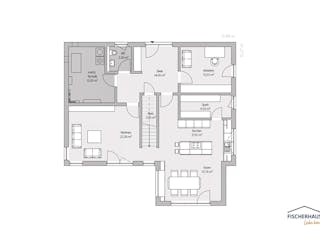 Fertighaus Modern 200 (Family) von FischerHaus, Satteldach-Klassiker Grundriss 1
