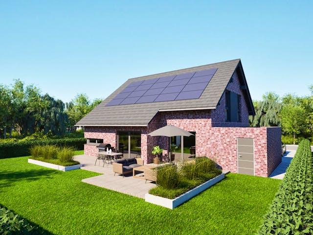 Massivhaus Entwurf NB155 von FAVORIT Massivhaus, Satteldach-Klassiker Außenansicht 1