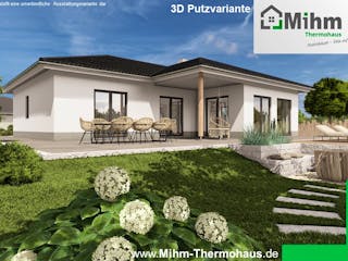 Massivhaus Bungalow120WD von Mihm Thermobau, Bungalow Außenansicht 1
