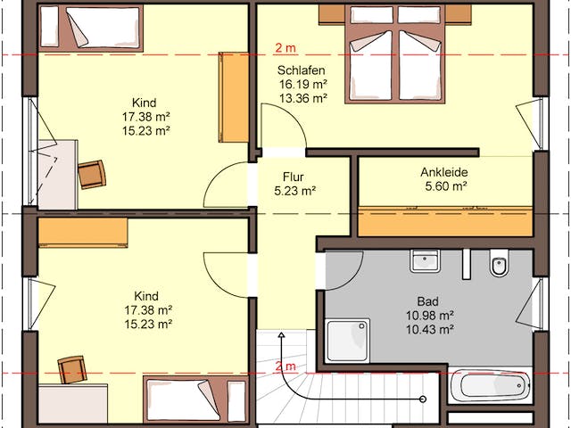 Fertighaus Belando von Büdenbender Hausbau, Satteldach-Klassiker Grundriss 2