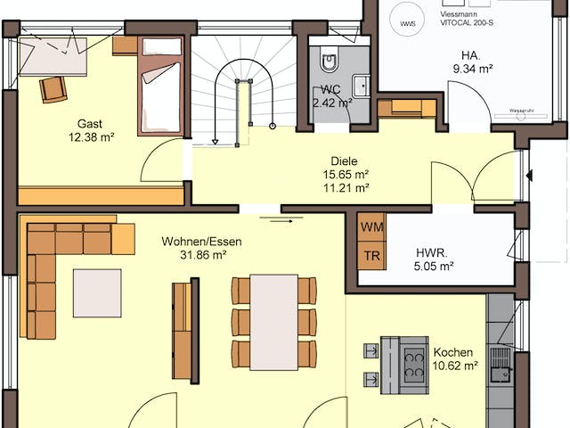 Fertighaus Bellisimo von Büdenbender Hausbau, Cubushaus Grundriss 1