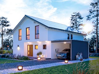 Fertighaus EFH 35-181-150 mit Einliegerwohnung von BoHolz Haus Schlüsselfertig ab 467756€, Außenansicht 1