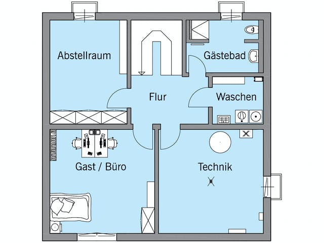 Fertighaus Bongart - Kundenhaus von Bau-Fritz Schlüsselfertig ab 730000€, Stadtvilla Grundriss 3