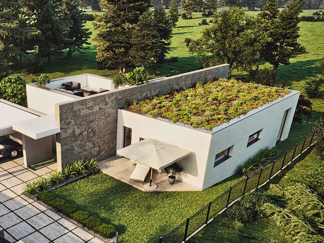 Fertighaus Haus Konstanz von Bodenseehaus, Bungalow Außenansicht 1 Fertighaus Haus Konstanz von Bodenseehaus, Bungalow Außenansicht 1