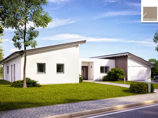 Massivhaus Bungalow Trio von Kern-Haus Schlüsselfertig ab 578900€, Bungalow Außenansicht 1