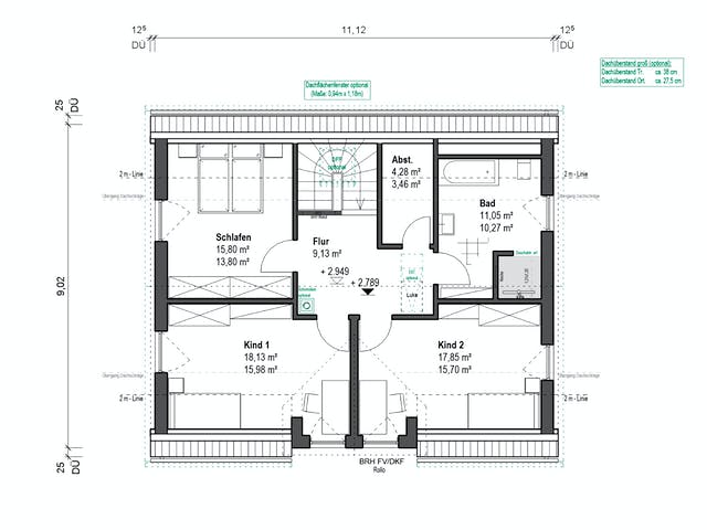 Fertighaus Elisenstraße 149 von bauen.WIEWIR Schlüsselfertig ab 328100€, Satteldach-Klassiker Grundriss 2