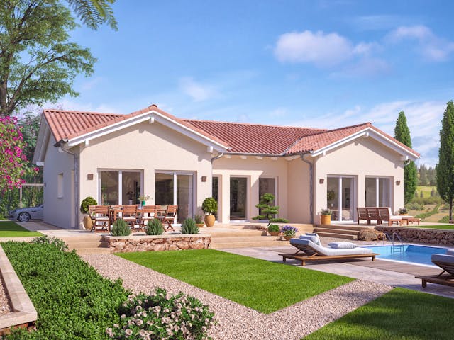 Fertighaus AMBIENCE 111 V2 von Bien-Zenker Schlüsselfertig ab 332282€, Bungalow Außenansicht 1