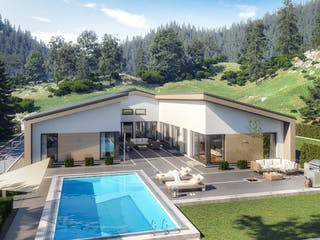 Fertighaus AMBIENCE 209 SD von Bien-Zenker Schlüsselfertig ab 870290€, Bungalow Außenansicht 1