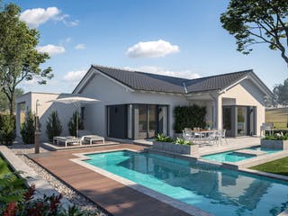 Fertighaus AMBIENCE 77 V2 von Bien-Zenker Schlüsselfertig ab 302645€, Bungalow Außenansicht 1