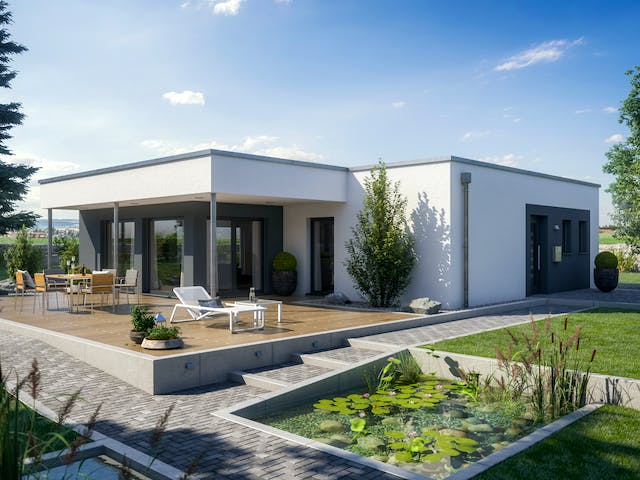 Fertighaus AMBIENCE 88 V4 von Bien-Zenker Schlüsselfertig ab 331697€, Bungalow Außenansicht 1 Fertighaus AMBIENCE 88 V4 von Bien-Zenker Schlüsselfertig ab 331697€, Bungalow Außenansicht 1