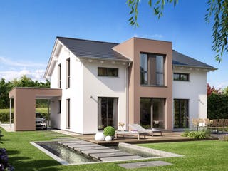 Fertighaus EVOLUTION 152 V5 von Bien-Zenker Schlüsselfertig ab 391394€, Satteldach-Klassiker Außenansicht 1