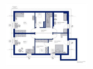 Fertighaus CELEBRATION 207 V2 von Bien-Zenker Schlüsselfertig ab 564166€, Satteldach-Klassiker Grundriss 2