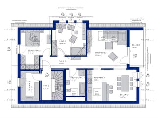 Fertighaus CELEBRATION 211 V2 von Bien-Zenker Schlüsselfertig ab 551716€, Satteldach-Klassiker Grundriss 2