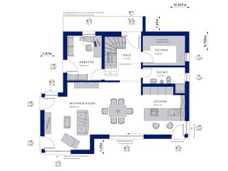 Fertighaus CONCEPT-M 145 Zweibrücken von Bien-Zenker Schlüsselfertig ab 489601€, Stadtvilla Grundriss 1