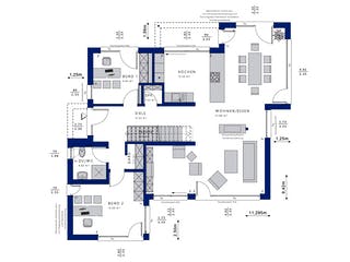 Fertighaus CONCEPT-M 155 Leipzig von Bien-Zenker Schlüsselfertig ab 590076€, Satteldach-Klassiker Grundriss 1