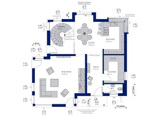 Fertighaus CONCEPT-M 159 Bad Vilbel von Bien-Zenker Schlüsselfertig ab 619762€, Satteldach-Klassiker Grundriss 1