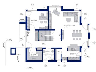 Fertighaus CONCEPT-M 163 München von Bien-Zenker Schlüsselfertig ab 609096€, Satteldach-Klassiker Grundriss 1