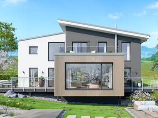Fertighaus CONCEPT-M 170 Villingen-Schwenningen von Bien-Zenker Schlüsselfertig ab 602643€, Pultdachhaus Außenansicht 4