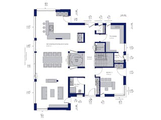Fertighaus CONCEPT-M 210 Günzburg von Bien-Zenker Schlüsselfertig ab 834028€, Satteldach-Klassiker Grundriss 1