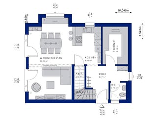 Fertighaus EDITION 120 V4 von Bien-Zenker Schlüsselfertig ab 327875€, Satteldach-Klassiker Grundriss 1