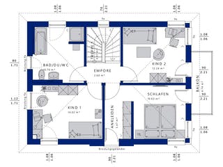 Fertighaus EDITION 123 V5 von Bien-Zenker Schlüsselfertig ab 361737€, Stadtvilla Grundriss 2