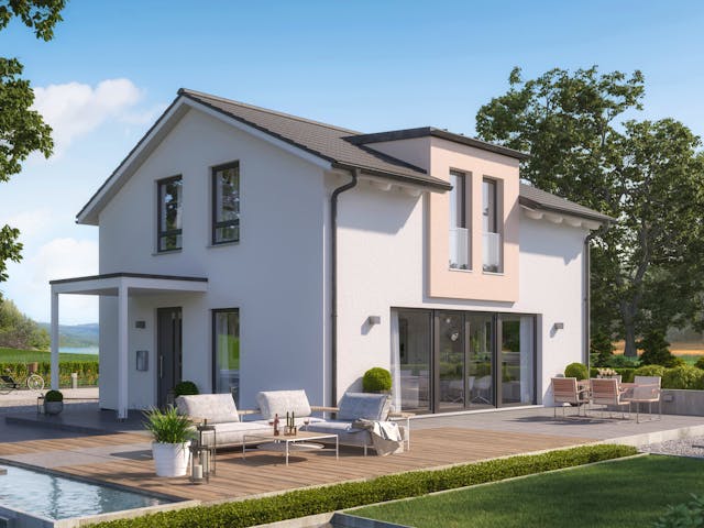 Fertighaus EDITION 125 V3 von Bien-Zenker Schlüsselfertig ab 332796€, Satteldach-Klassiker Außenansicht 1 Fertighaus EDITION 125 V3 von Bien-Zenker Schlüsselfertig ab 332796€, Satteldach-Klassiker Außenansicht 1