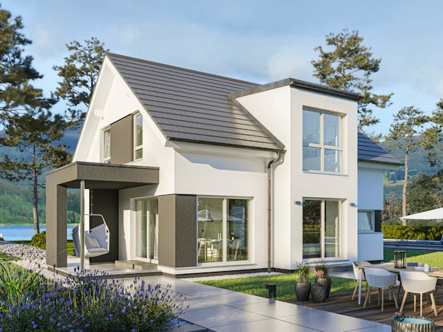 Fertighaus EDITION 134 V2 von Bien-Zenker Schlüsselfertig ab 349077€, Satteldach-Klassiker Außenansicht 1 Fertighaus EDITION 134 V2 von Bien-Zenker Schlüsselfertig ab 349077€, Satteldach-Klassiker Außenansicht 1