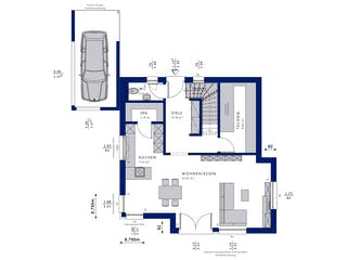 Fertighaus EVOLUTION 124 V3 von Bien-Zenker Schlüsselfertig ab 349093€, Satteldach-Klassiker Grundriss 1