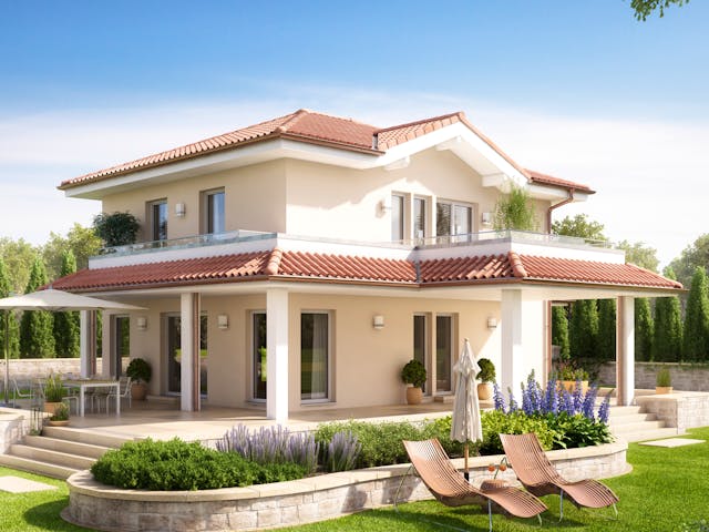 Fertighaus EVOLUTION 134 V4 von Bien-Zenker Schlüsselfertig ab 386719€, Stadtvilla Außenansicht 1 Fertighaus EVOLUTION 134 V4 von Bien-Zenker Schlüsselfertig ab 386719€, Stadtvilla Außenansicht 1