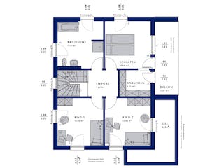 Fertighaus EVOLUTION 139 V5 von Bien-Zenker Schlüsselfertig ab 419200€, Cubushaus Grundriss 2