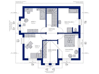Fertighaus EVOLUTION 152 V4 von Bien-Zenker Schlüsselfertig ab 393800€, Satteldach-Klassiker Grundriss 2