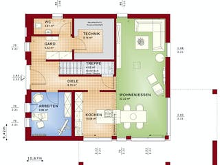 Fertighaus EVOLUTION 162 V5 von Bien-Zenker Schlüsselfertig ab 450570€, Stadtvilla Grundriss 1