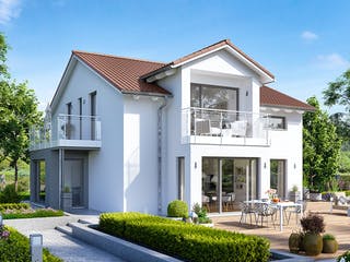 Fertighaus EVOLUTION 164 V3 von Bien-Zenker Schlüsselfertig ab 416646€, Satteldach-Klassiker Außenansicht 1