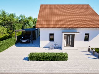 Massivhaus Entwurf NB153 von FAVORIT Massivhaus, Satteldach-Klassiker Außenansicht 7