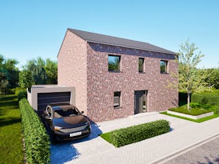 Massivhaus Entwurf CL147 von FAVORIT Massivhaus, Satteldach-Klassiker Außenansicht 6