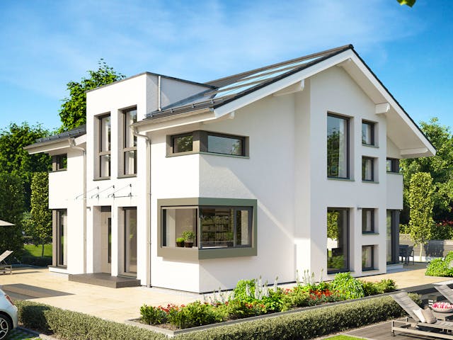 Fertighaus CONCEPT-M 152 Pfullingen von Bien-Zenker Schlüsselfertig ab 499635€, Satteldach-Klassiker Außenansicht 1