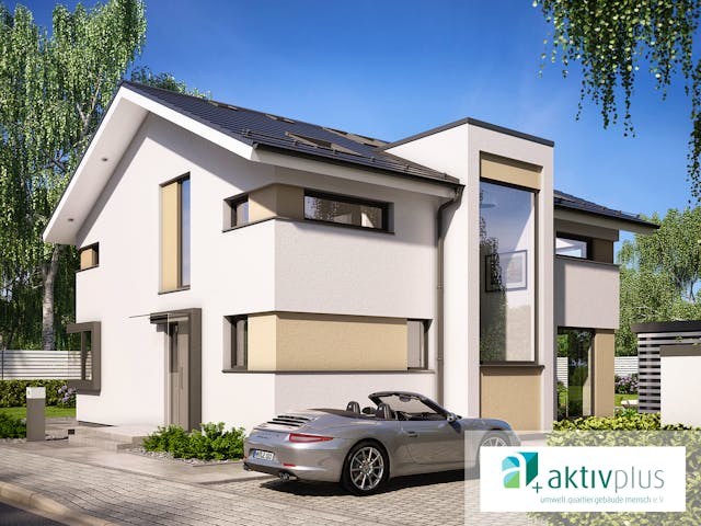 Fertighaus CONCEPT-M 153 Stuttgart von Bien-Zenker, Satteldach-Klassiker Außenansicht 1