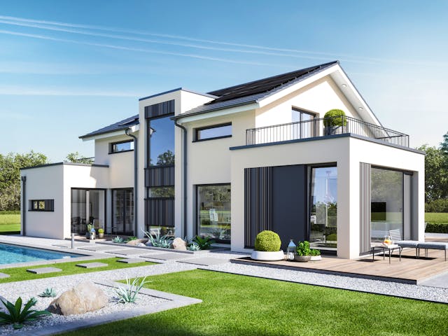 Fertighaus CONCEPT-M 154 Hannover von Bien-Zenker Schlüsselfertig ab 658253€, Satteldach-Klassiker Außenansicht 1