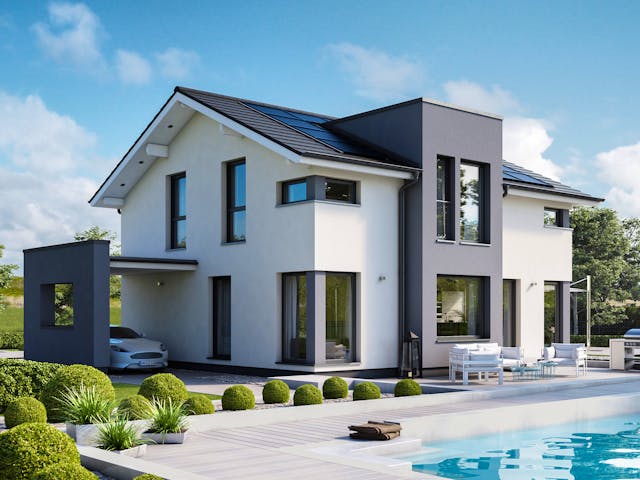 Fertighaus CONCEPT-M 167 Rheinbach von Bien-Zenker Schlüsselfertig ab 516887€, Satteldach-Klassiker Außenansicht 1 Fertighaus CONCEPT-M 167 Rheinbach von Bien-Zenker Schlüsselfertig ab 516887€, Satteldach-Klassiker Außenansicht 1