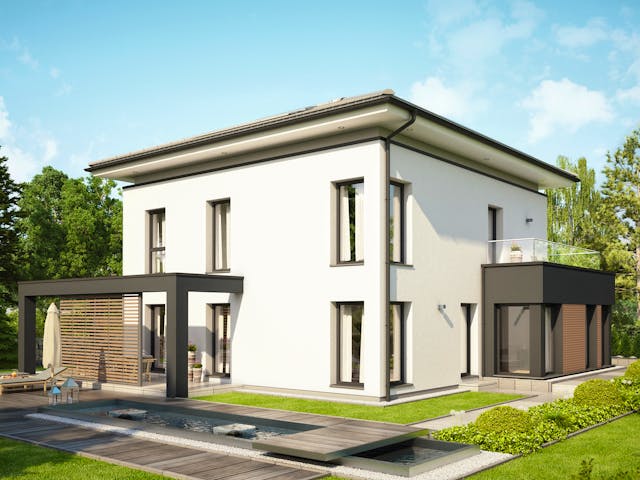 Fertighaus CONCEPT-M 193 Potsdam von Bien-Zenker Schlüsselfertig ab 690695€, Stadtvilla Außenansicht 1 Fertighaus CONCEPT-M 193 Potsdam von Bien-Zenker Schlüsselfertig ab 690695€, Stadtvilla Außenansicht 1