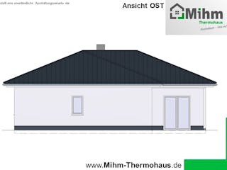 Massivhaus Bungalow120WD von Mihm Thermobau, Bungalow Außenansicht 10