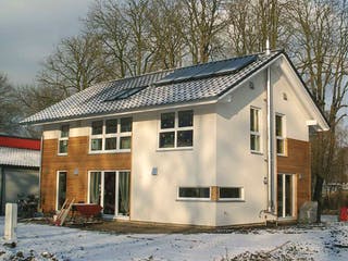 Fertighaus Anke (KfW-Effizienzhaus 40 EE) von Dammann-Haus Schlüsselfertig ab 381800€, Satteldach-Klassiker Außenansicht 3