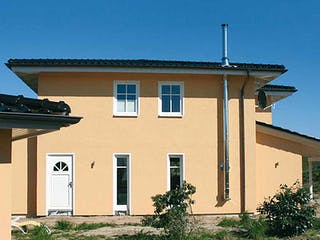 Fertighaus Conny (KfW-Effizienzhaus 40 EE) von Dammann-Haus Schlüsselfertig ab 557700€, Stadtvilla Außenansicht 3