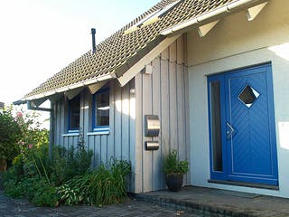 Fertighaus Julia (KfW-Effizienzhaus 40 EE) von Dammann-Haus Schlüsselfertig ab 371100€, Satteldach-Klassiker Außenansicht 3